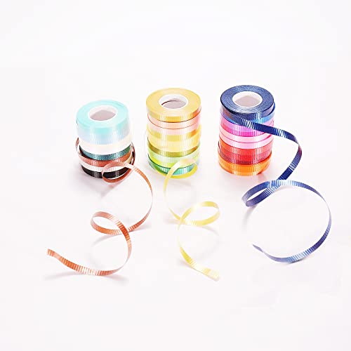30 Roll Curling Ribbon Gift Vivid Wrapping Ribbons 30 Kinds Colors For Crafts Bows Present Wrapping Florist Wedding Party Festival Art Craft Decor, 11 Yards Per Roll, 1/4 Inch Wide 1/4" - Set1 #TOP1