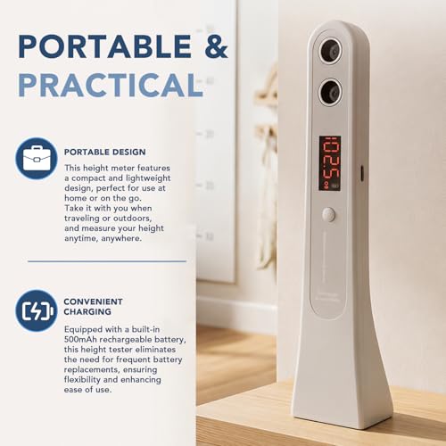 Digital Body Height Measurement Tool Rechargeable Portable for All Ages by CHEOTIME - Used condition - Image 3