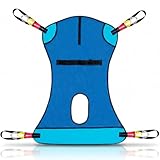 Vive Patient Lift Sling with Opening (400lb Capacity) - Lifting Aid Straps for Transfer - Commode Chair for Hydrolic Medical Full Body Device for Elderly, Bariatric, Nursing, Caregiver - Mesh Support