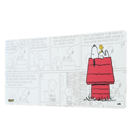 Erik Oficjalna Podkładka Pod Mysz Snoopy XXL Na Biurko, 80 x 35 cm, Antypoślizgowa Gumowa, Klawiatura, Prezenty Dla Graczy