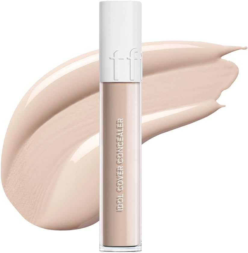 Idol Cover Concealer - Full Coverage, Lightweight, Sweat & Water Proof, Long-lasting, Lightweight, Conceales Dark Circles, Fine Lines, Redness, 0.22 Oz. (P01 Petal Beige, 0.22 Oz.)