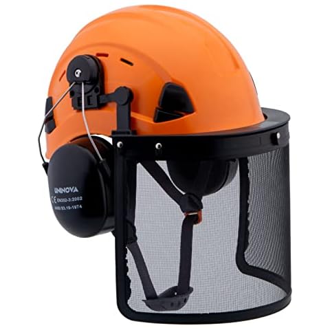 Casco de protección UNINOVA con visera facial y protección para los oídos Cover