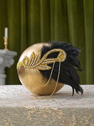 SWEETV 7Pcs 1920s Flapper Accessories Set for Women, Great Gatsby Roaring 20s Women Costume Accessories Sets - Thumbnail 5