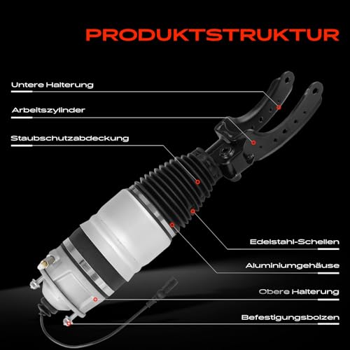 Frankberg Luftfederbein Luftfederung Vorne Links Kompatibel mit C-a-y-e-n-n-e 92A 2010-Heute T-o-u-a-r-e-g 7P5 7P6 2010-2018 Replace# 7P6616039N