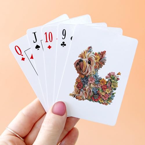 CafePress Baraja de Naipes Yorkshire Terrier tamaño estándar miniatura 4