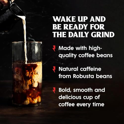 Image of Death Wish Coffee, Power Surge Ground Coffee, Naturally Higher Caffeinated Coffee, Certified Fair Trade and Organic (16 oz)
