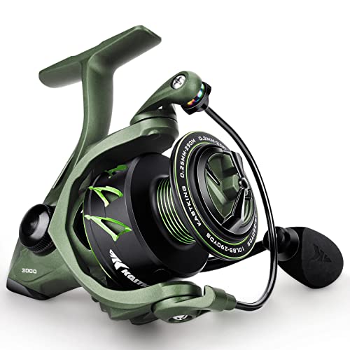 KastKing Spartacus II Fishing Reel – New Spinning Reel – Sealed Carbon Fiber 22LBs Max Drag – 7+1 Stainless BB for Saltwater or Freshwater – Gladiator Inspired Design – Great Features