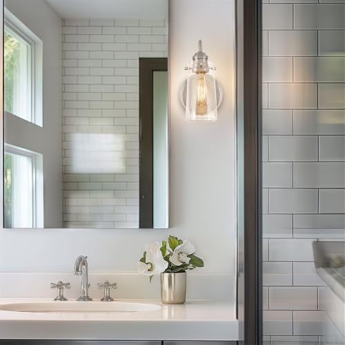 Image of Kira Home Rayne 10 inch Modern Farmhouse Wall Sconce for Bathroom Vanity, Pack of 2
