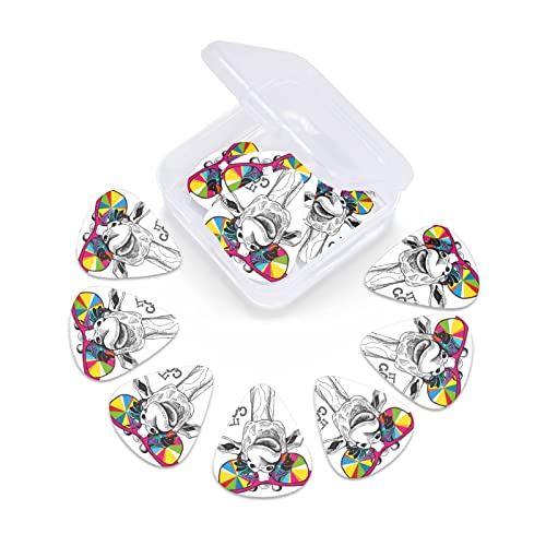 Ensemble de 12 médiators de guitare girafe drôle mignon pour guitare acoustique, guitare électrique, contrebasse… - Les Beatles, Paul McCartney, John Lennon, RIngo Starr, George Harrison Ensemble de 12 médiators de guitare girafe drôle mignon pour guitare acoustique, guitare électrique, contrebasse… – Image 7