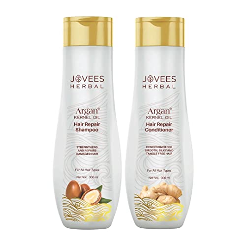Image of Jovees Herbal Hair Repair Shampoo Strengthens For Damaged Hair And Hair Repair Conditioner Smooth Silky For All Hair Type 300 ml