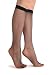 Black Fishnet Knee High Socks - Black Opaque Fishnet Designer Socks