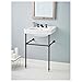 Cheviot 511/25-WH-8/575-AB Mayfair White with Antique Bronze Legs Console Lavatory