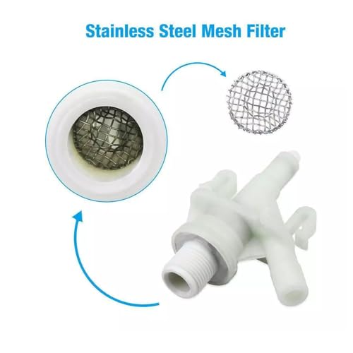 Image of 385311641 RV Water Valve Replacement Kit for Pedal-Flush Toilets Compatible with Sealand Dometic 321,320,311, 310,301,300 Fits for Camper Trailer Toilet Pedal flush Toilets