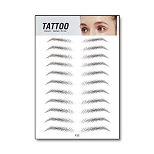 Dioche Pegatinas para Cejas, Pelo como Cejas con Efecto Microblading, a Prueba de Manchas Dura 7 Días, Reutilizable para Maquillaje de Mujeres y Hombres (Colores variados #62)