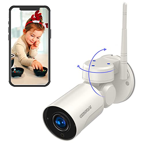 【2K 3.0MP·Audio】Wireless PTZ Security Camera,4X Optical Zoom,Outdoor Wireless Zoom/Tilt/Pan Wi-Fi IP Camera,Worked for OHWOAI Wireless Security Camera System,Auto Tracking,IP66 Waterproof,Night Vision