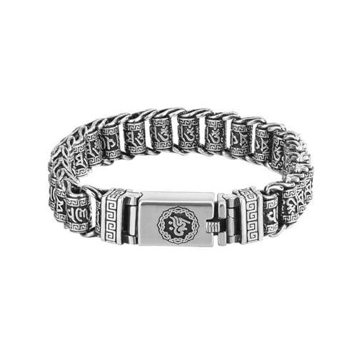 Image of Tibetan Buddhism Om Mani Padme Hum Ashtamangala Eight Auspicious Symbol Heart Sutra 999 Silver Plated Copper Cuff Bracelet Amulet | Buddhist Bracelet Bangle | Buddhism Mantra Lucky Fengshui Bracelets