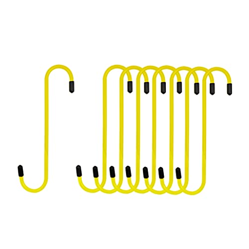 Image of 4LIFETIMELINES Brake Caliper Hanger Hooks, Durable Steel, Yellow Powder Coated with Rubber Tips, for Automotive Work on Brake Axle and Suspesion Systems - 8 Pack