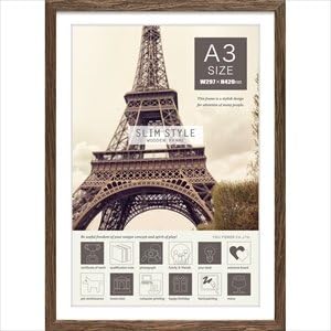 Eupower Photo Frame, Walnut Brown, Photo Size: A3 Size (11.7 x 16.5 inches (297 x 420 mm)