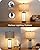 EDISHINE 22.44" Farmhouse Table Lamps with Night Light, 3 Way Dimmable Touch Control Bedside Lamp Set of 2, Rustic Nightstand Lamp for Living Room, Bedroom, A+C USB Ports, Frosted Glass Shade