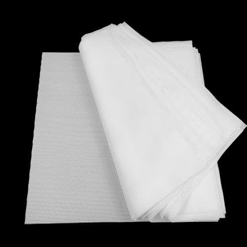 YEXEXINM 20 PCS Silicone Dehydrator Sheets, 14 X 14 Non-Stick Silicone Square Dryer Mats Reusable Steamer Mesh Mat, Dehydrator Tray Liner for Fruit Meat Vegetables Herbs