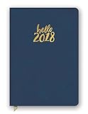Orange Circle Studio 2018 Medium Leatheresque Weekly Agenda, Aug. 2017 - Dec. 2018, Hello Navy