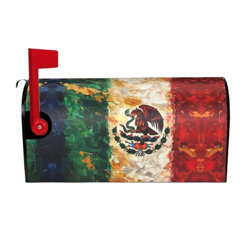 Mexican American Flag Print Unique Mailbox Covers,Spring Mailbox Decoration,For Spring,Summer,Easter