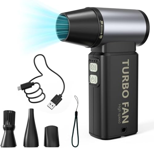 WERTYI Elektrische Staubgebläse, 5-Gang 130000RPM Compressed Air...