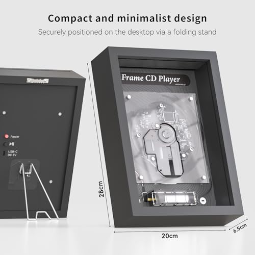 Lecteur CD vertical haut de gamme MONODEAL avec émetteur Bluetooth Hi-Fi intégré