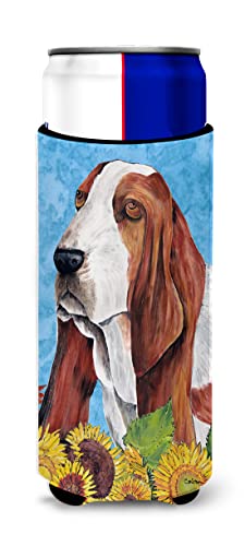 Basset Hound Ultra Beverage Insulators for slim cans SC9066MUK
