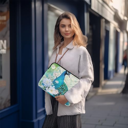 Funda para portátil 13-14 pulgadas impermeable con diseño pavo real miniatura 7