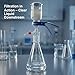 Imagen de QWORK Aparato de destilación de vidrio de filtración al vacío para filtración en laboratorio con embudo graduado de 300 ml