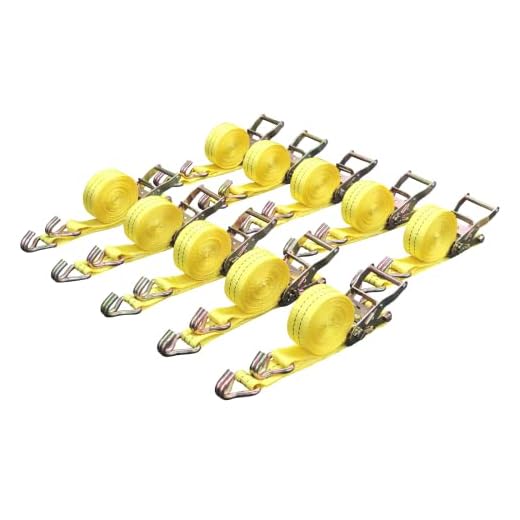 10 Pack 1.5" x15' Ratchet Strap 4400LB