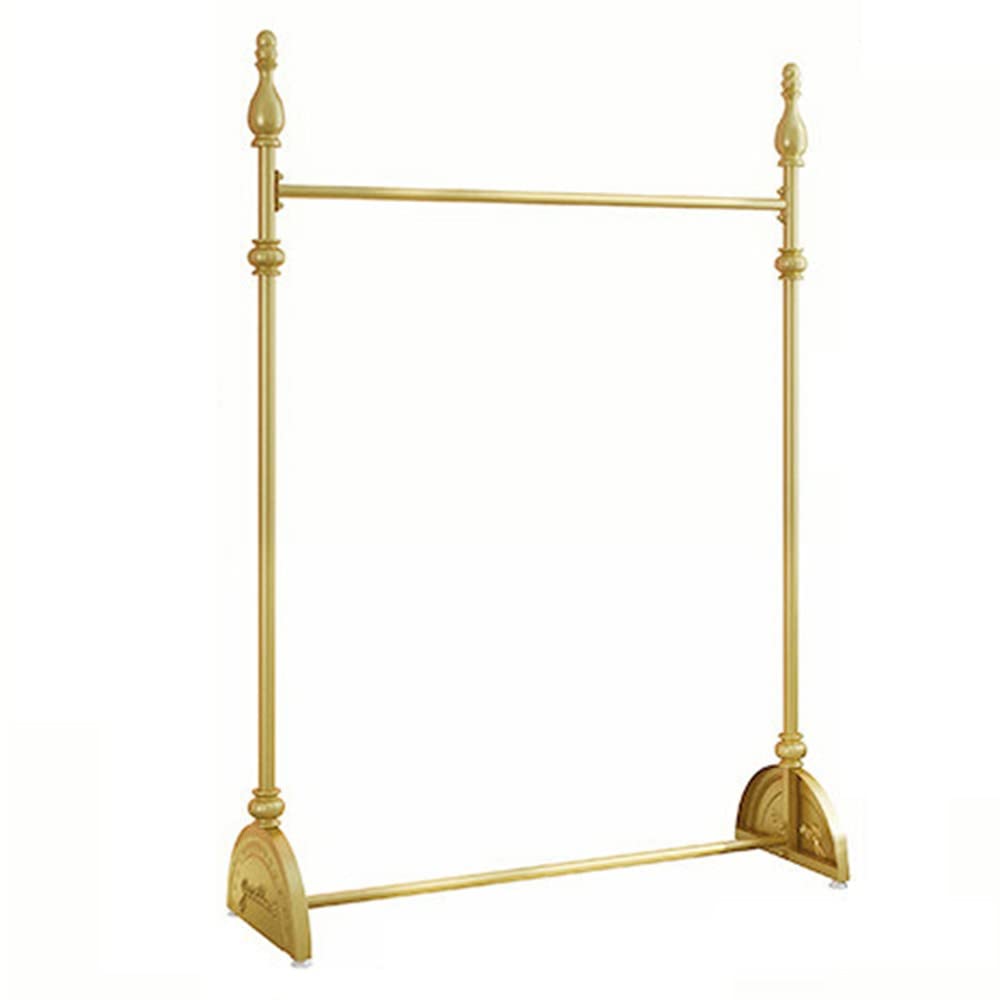 YNBSHGAA Clothes Rail Coat Rack Gold Floor Display Rack Wrought Iron Metal Display Rack European Hanger Clothing Store Clothes Rack,7-size_name-180cm