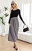 SAUKOLE Fall Winter Dresses for Women Casual Long Sleeve V Neck Patchwork Dress 2025 Fashion A Line Maxi Dress