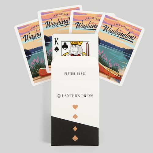 Lantern Press Naipes Poker Lake Chelan, 52 Cartas miniatura 6