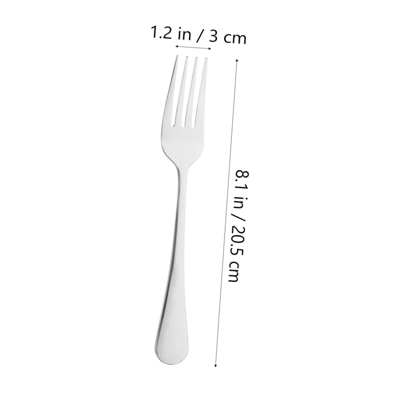 SOLUSTRE 6Pcs Stainless Steel Fork for Western Food Kitchen and Restaurant Utensils Lightweight and Resistant Dinner Forks for Barbecue Parties and Camping