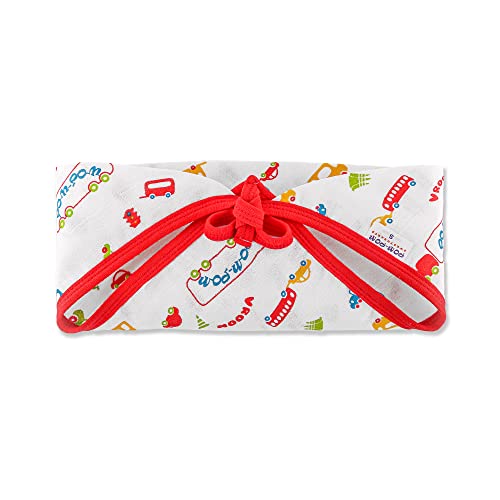 Image of Pom Pom Sweethearts Washable Reusable Printed Triangle Cotton Muslin Nappy, Langot For New Born Baby - Pack of 10 (Traffic Print 0-3 Months)