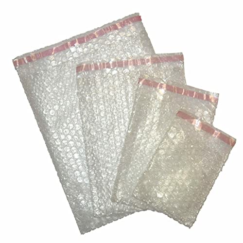 Bubble Wrap Pouch Bags With Self Seal Strip On Lip (BP MIX (Pack of 40))
