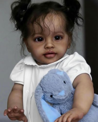 Muñeca Reborn Bebé Realista 26 Pulgadas Negro miniatura 2