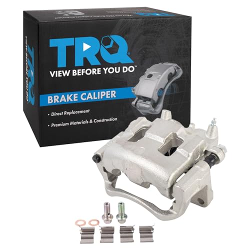 Image of TRQ Front Right Brake Caliper w /Bracket Passenger Side | For 2007-2009 Ford Edge 2007-2008 Lincoln MKX 2007-2012 Mazda CX-7
