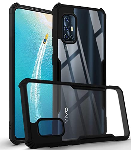 Image of Jkobi Back Case Cover for Vivo V17 (Shockproof with Polycarbonate Clear Panel | Professional Black)