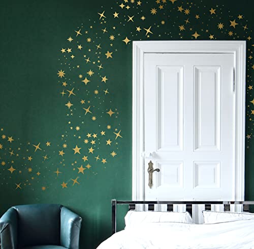 Vinilos decorativos de estrellas doradas para pared