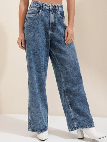 Image of Tokyo Talkies Women Cotton Baggy Jeans | Machine wash
