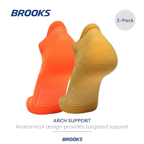 Brooks Ghost Lite No Show Socks I Performance Running, Comfort Fit with Arch Support for Men & Women (2-Pack Set)3