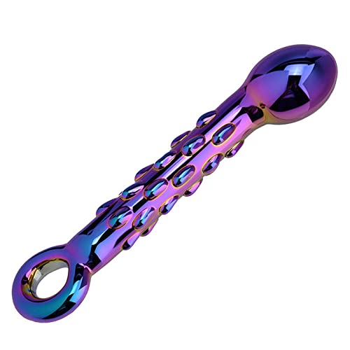 LYAMais Analspielzeug Glas Dildo Analplugs Prostata Massage Funktion mit Handzugring, Prostata-Stimulation Sexspielzeug für Männer, Frauen Paare, ideal für Anfänger