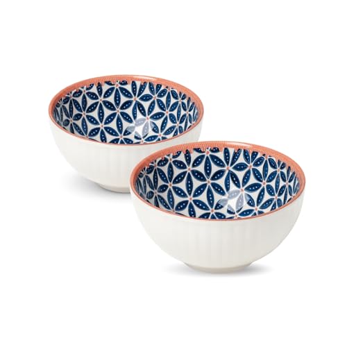 Image of White Ceramic Dinner Plate - 9.84 Inch Floral Plate - Japanese-Style Porcelain Plate for Meals, Snacks & Desserts - Microwave & Dishwasher Safe (Honeycomb, Set of 2)