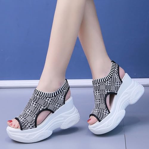 Sandalias de suela gruesa para caminar cómoda con malla transpirable 2
