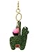 Inca Fashions - Alpaca Figure Pom-Pom Tassel Purse Charm for Handbag & Keys - Alpaca Wool - Gold (Green/Multi)