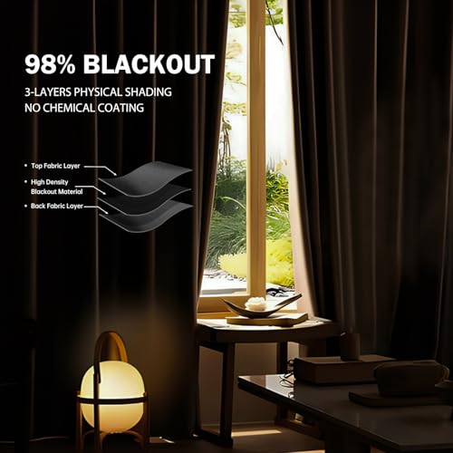 image for cbsroro Room Divider Ceiling Mounted Curtains Track Sets Extra Wide Bl