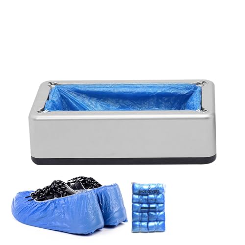 Generico Máquina automática para cubrezapatos, dispensador portátil para cubrezapatos incluye 100 fundas antideslizantes y antipolvo, ideales para oficina, hogar y espacios limpios, plateado, Generico Máquina automática para cubrezapatos, dispensador portátil para cubrezapatos incluye 100 fundas antideslizantes y antipolvo, ideales para oficina, hogar y espacios limpios, plateado,